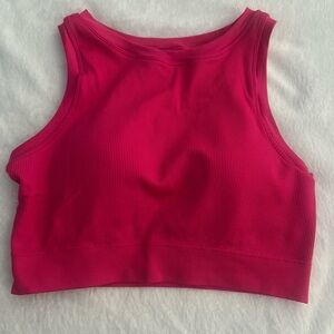 Vibrant Pink Cropped Tank Top